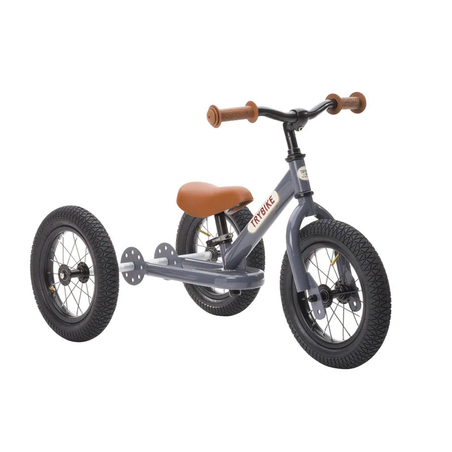 Trybike | Tricicleta Vintage din Otel Fara Pedale | Gri